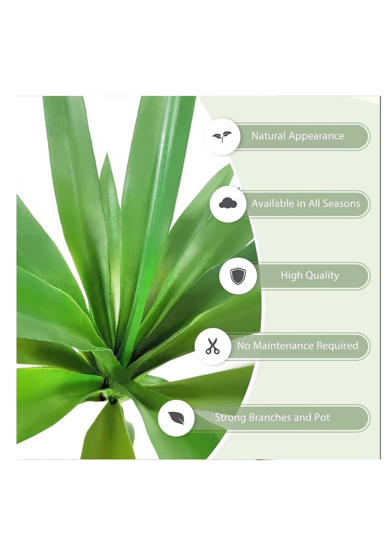 Rightsure Artificial Plant, Artificial Brazilwood Tree, Artificial Tree with Lifelike Leaves And Pole, Perfect Lifelike Artificial Tropical Tree in Pot for Home Office Living Room Indoor Decor (180cm) - Image 4